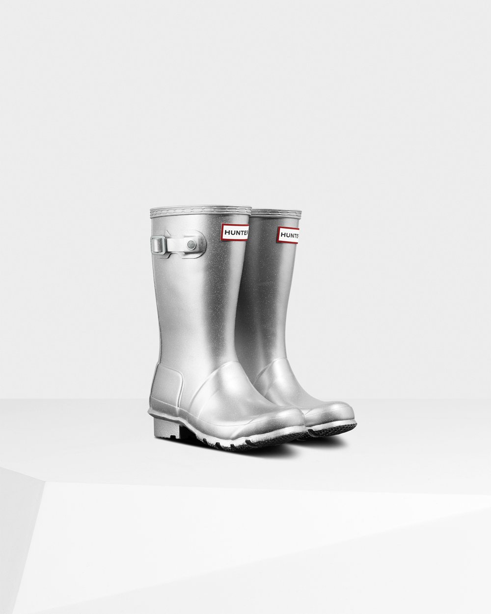 Kids Rain Boots - Hunter Original Big Cosmic (05KUBMPDX) - Silver